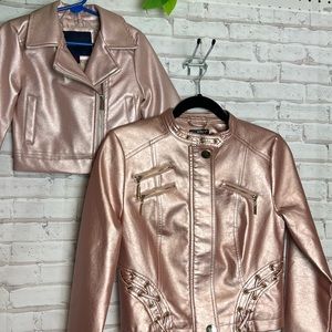 Mommy and 4T matching ‘leather’ jackets